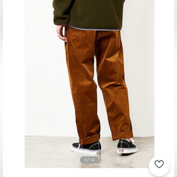 Grammici Corduroy Tappered Pants Unisex in Light Brown - Picture 8 of 13